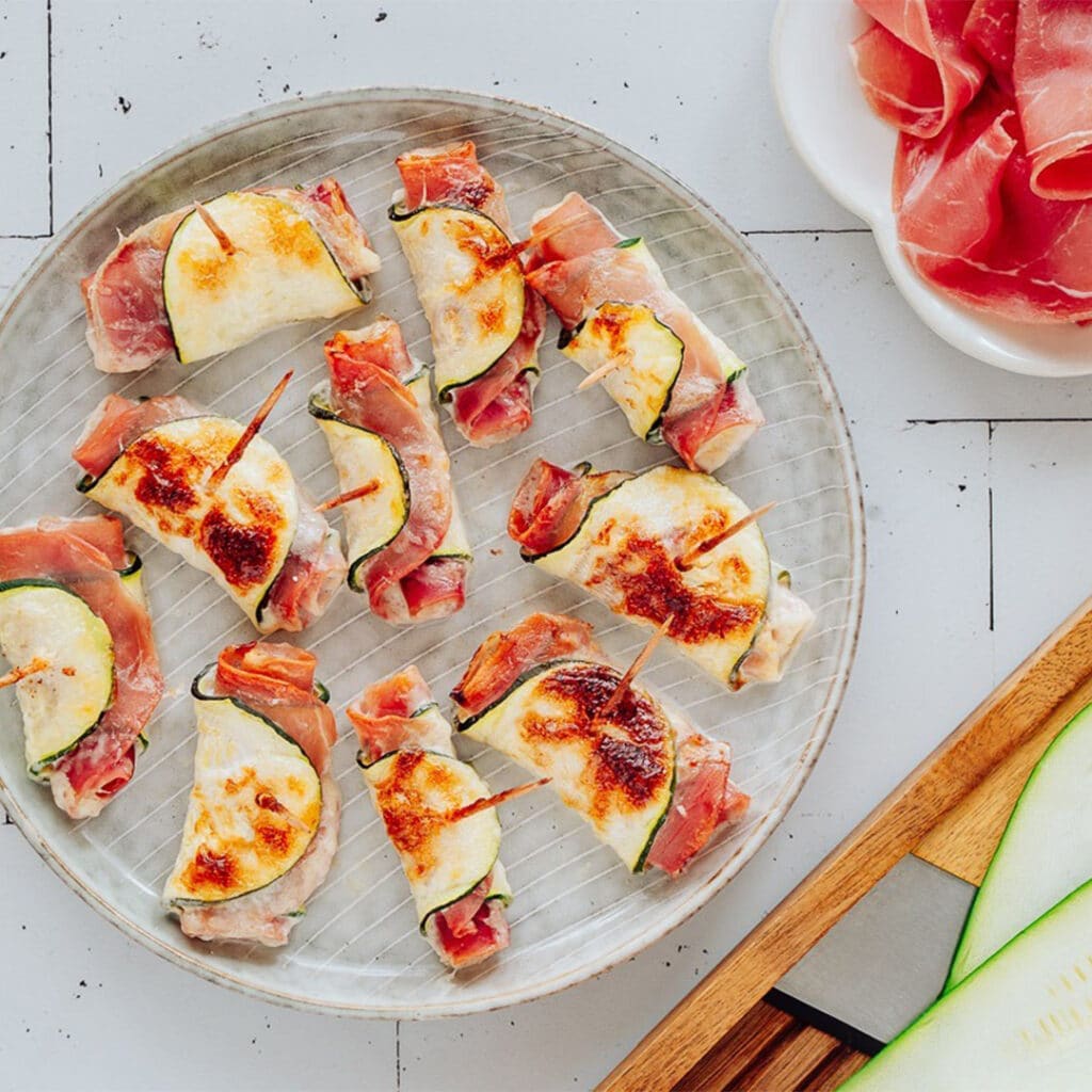 Recette de roulés de courgette au jambon de Vendée